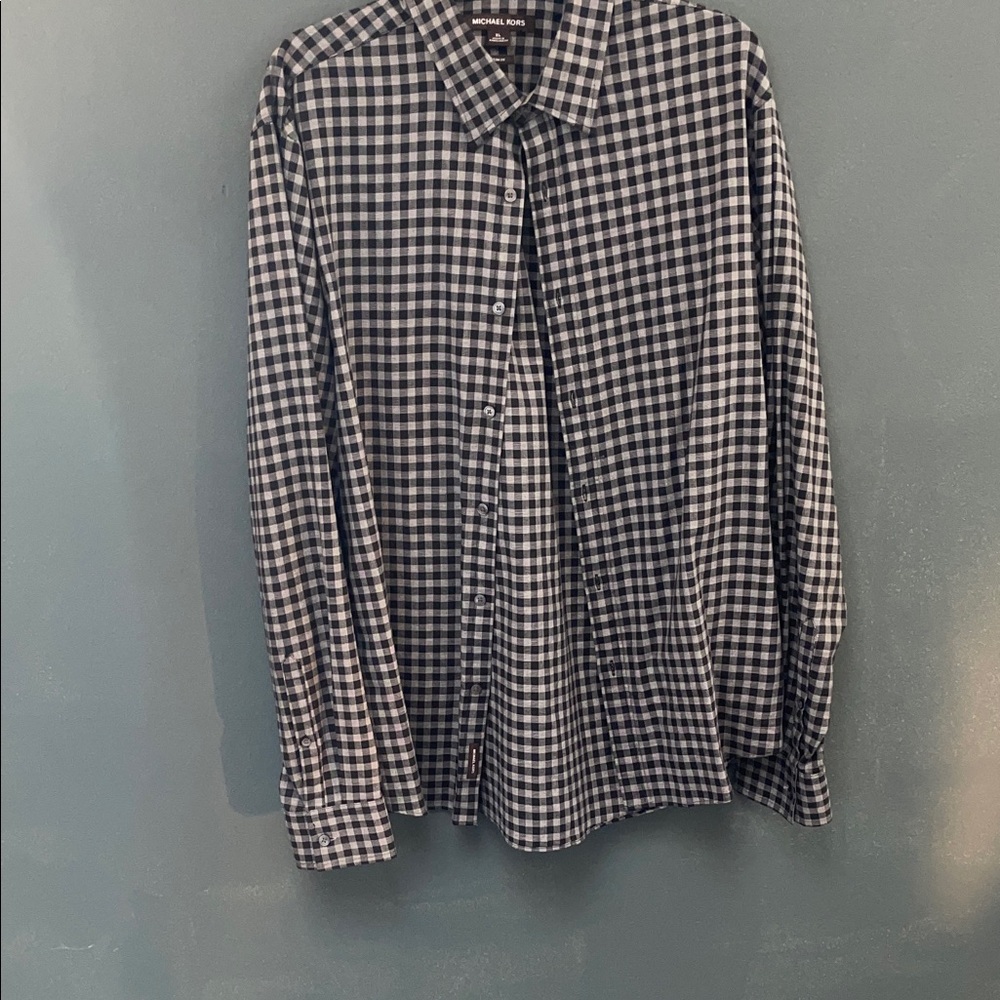 Michael Kors Checkered Black and White Shirt